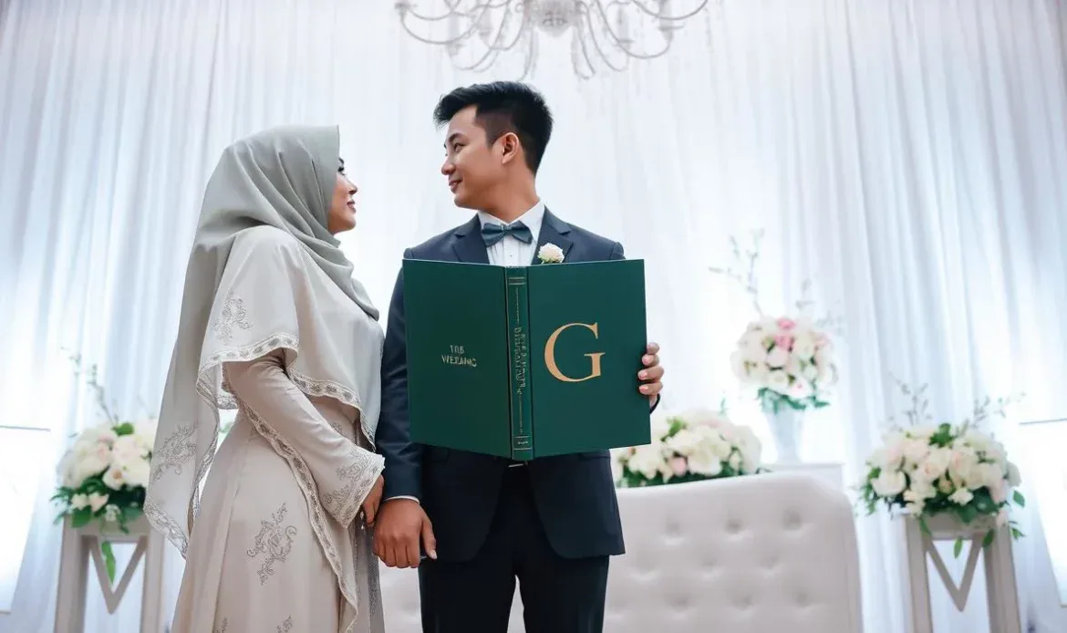 gaya foto wedding di pelaminan