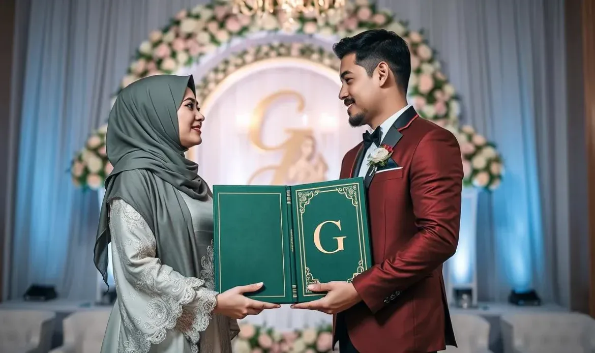 gaya foto wedding di pelaminan