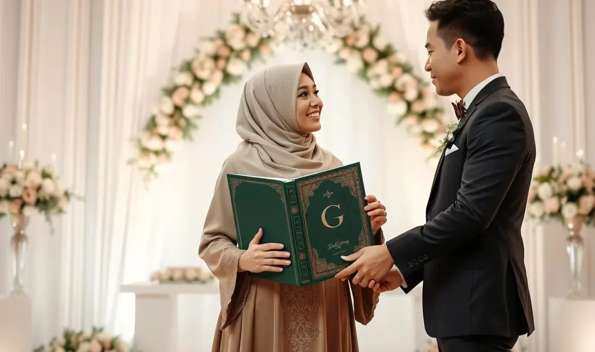 gaya foto wedding di pelaminan