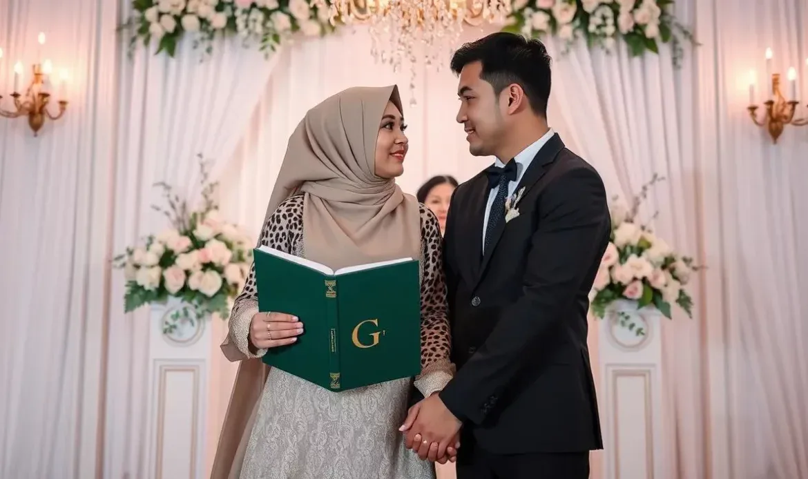 gaya foto wedding di pelaminan