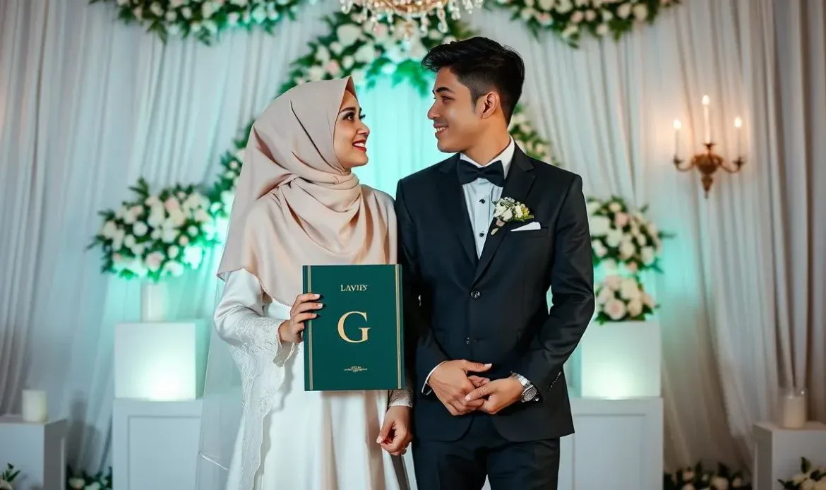 gaya foto wedding di pelaminan