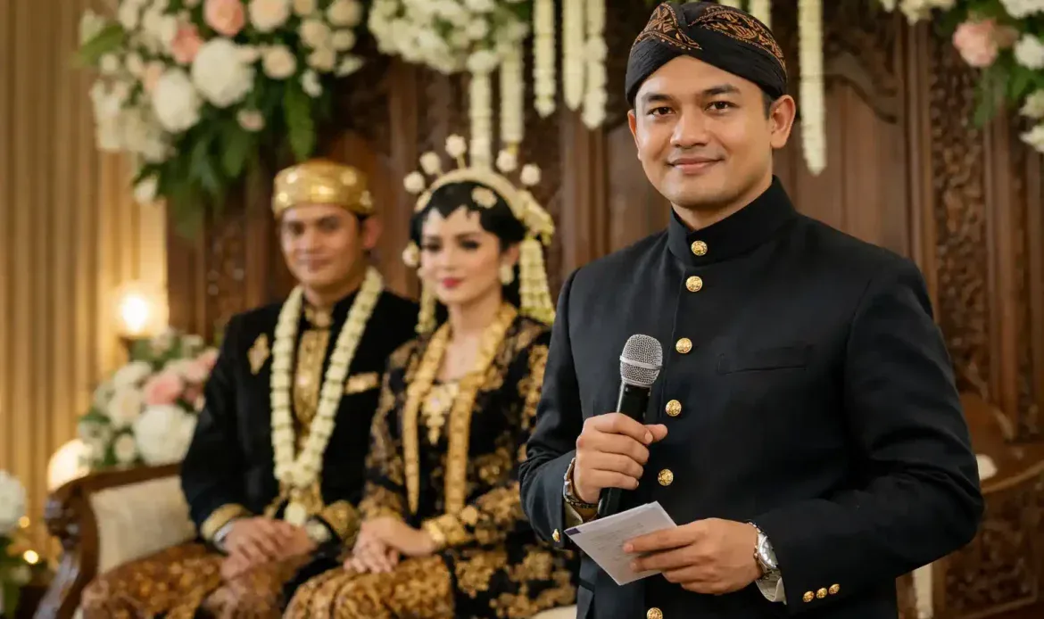 MC Temu Manten adat Jawa memandu prosesi