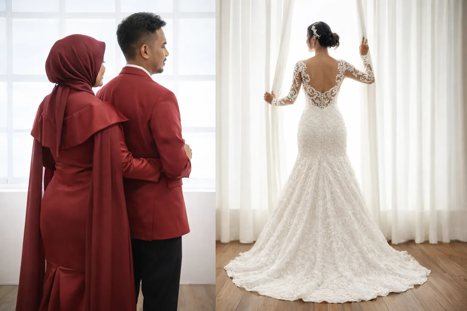 warna gaun pengantin yang cocok untuk kulit sawo matang