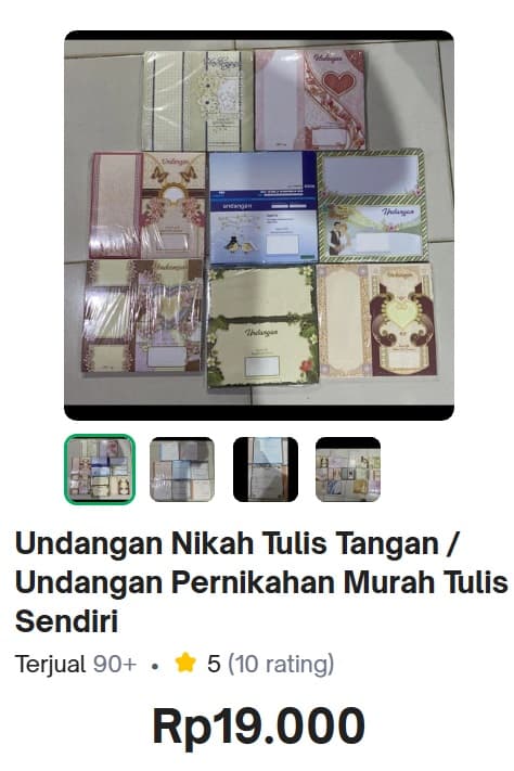 Penulisan Nama di Undangan Tulis Tangan