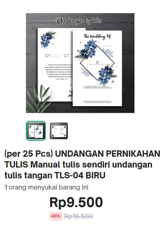 Penulisan Nama di Undangan Tulis Tangan