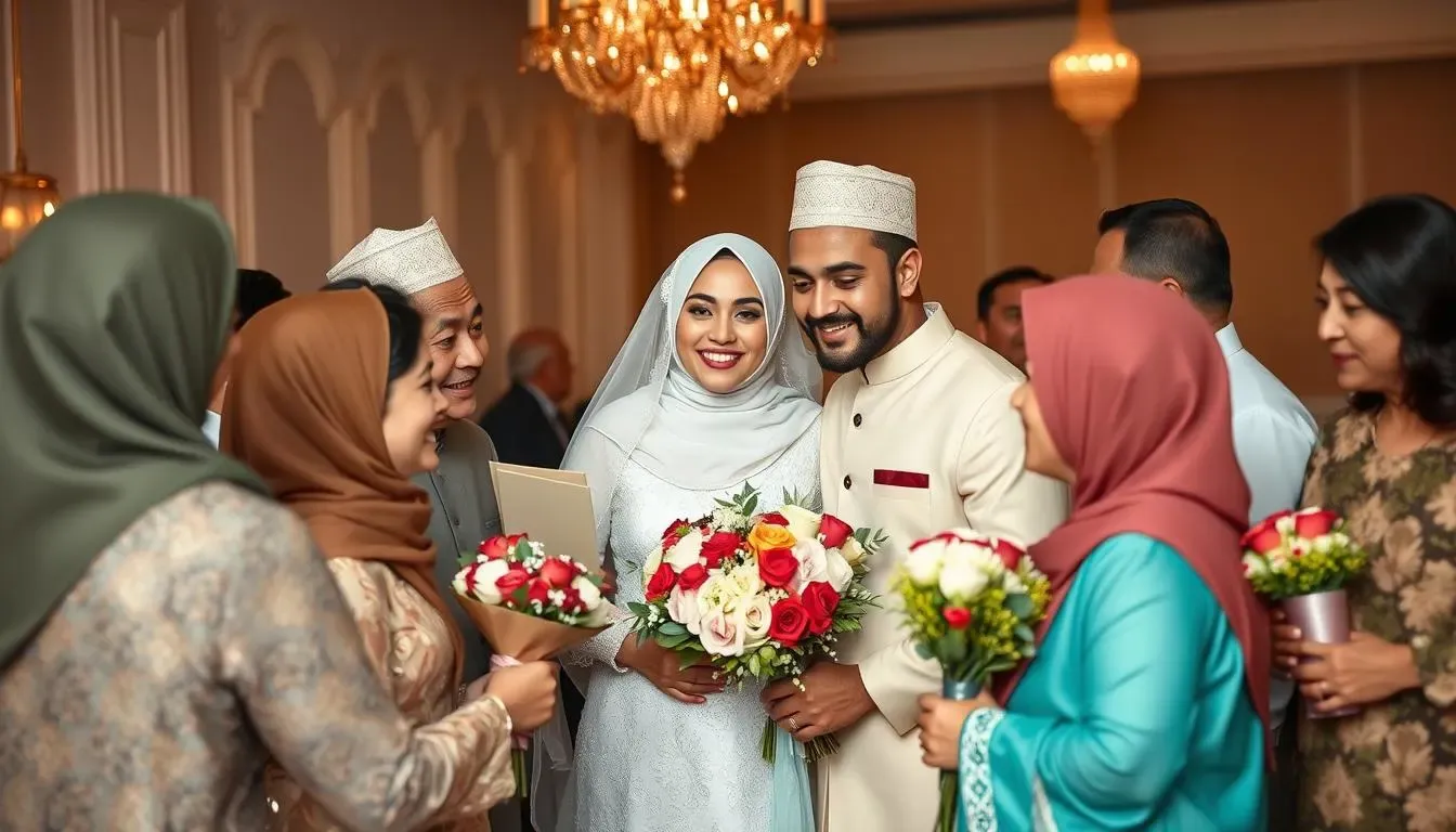 sambutan resepsi pernikahan di gedung