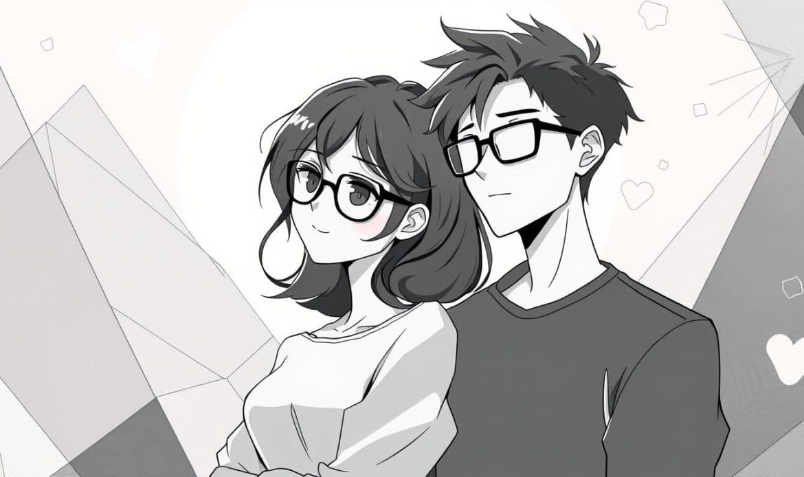 pacar ber 2 anime aesthetic pp couple hitam putih