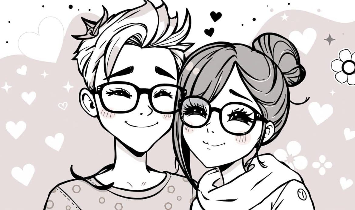 pacar ber 2 anime aesthetic pp couple hitam putih