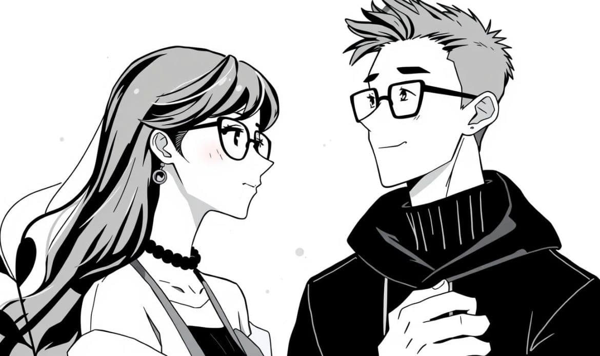 pacar ber 2 anime aesthetic pp couple hitam putih