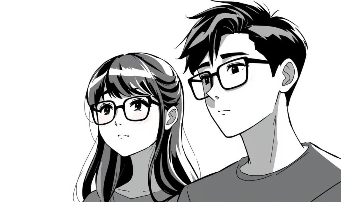 pacar ber 2 anime aesthetic pp couple hitam putih