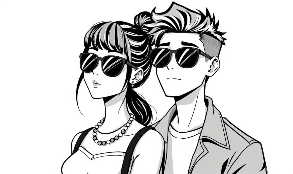 pacar ber 2 anime aesthetic pp couple hitam putih