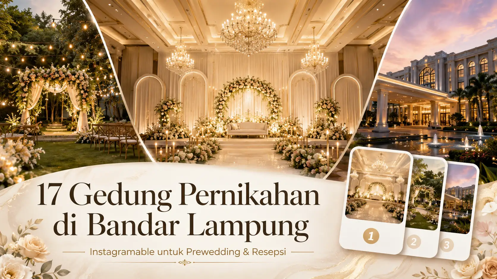17 Gedung Pernikahan di Bandar Lampung yang Instagramable, Cocok untuk Prewedding & Resepsi