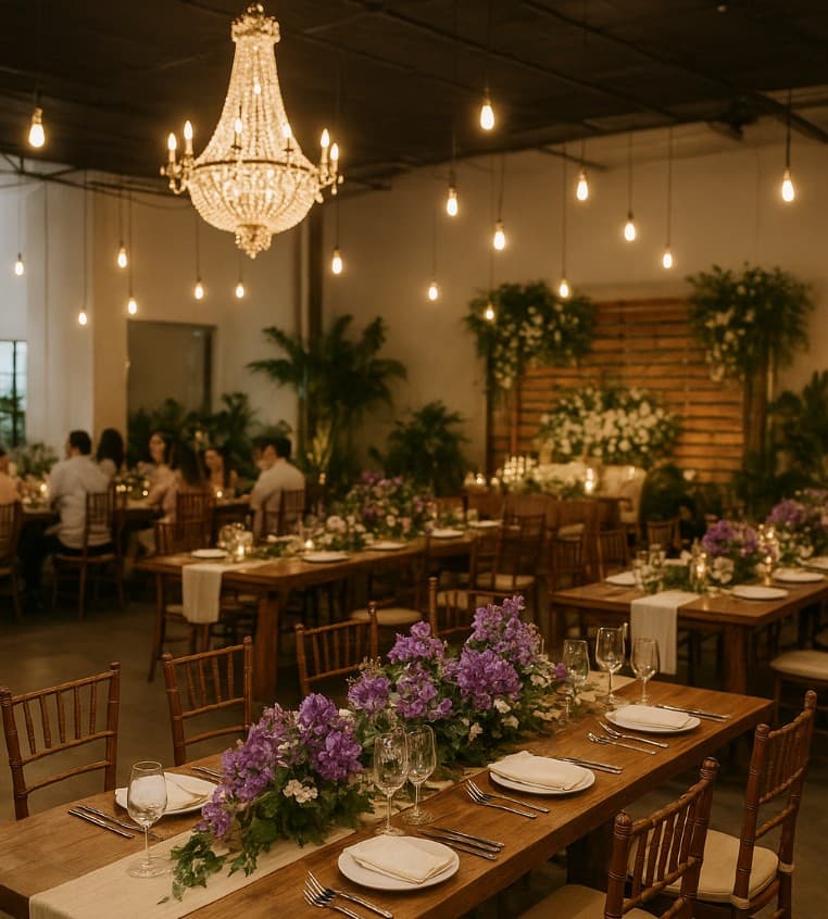 Dekorasi Rustic Modern di Gedung Puspa Pesona Taman Anggrek Gedung Puspa Pesona Taman Anggrek