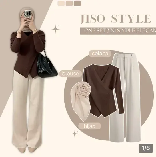 Set hijab simple elegan - produk 1