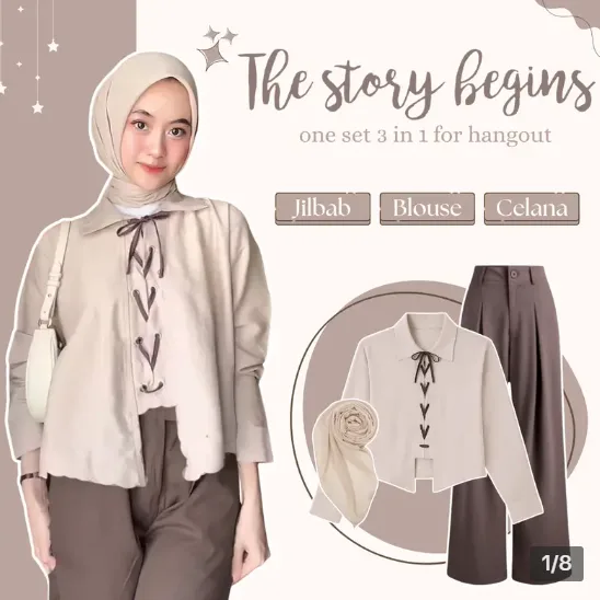 Set blouse hijab hangout - produk 3