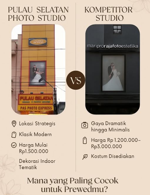 Pulau Selatan Photo Studio vs Kompetitor: Mana yang Paling Cocok untuk Prewedmu? Pulau Selatan Photo Studio vs Kompetitor: Mana yang Paling Cocok untuk Prewedmu?